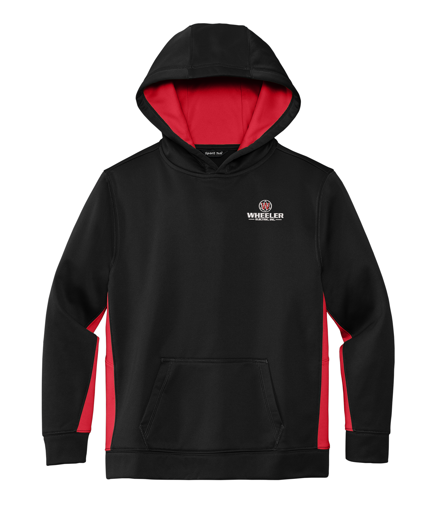 Sport-Tek Youth Sport-Wick Fleece Colorblock Hooded Pullover