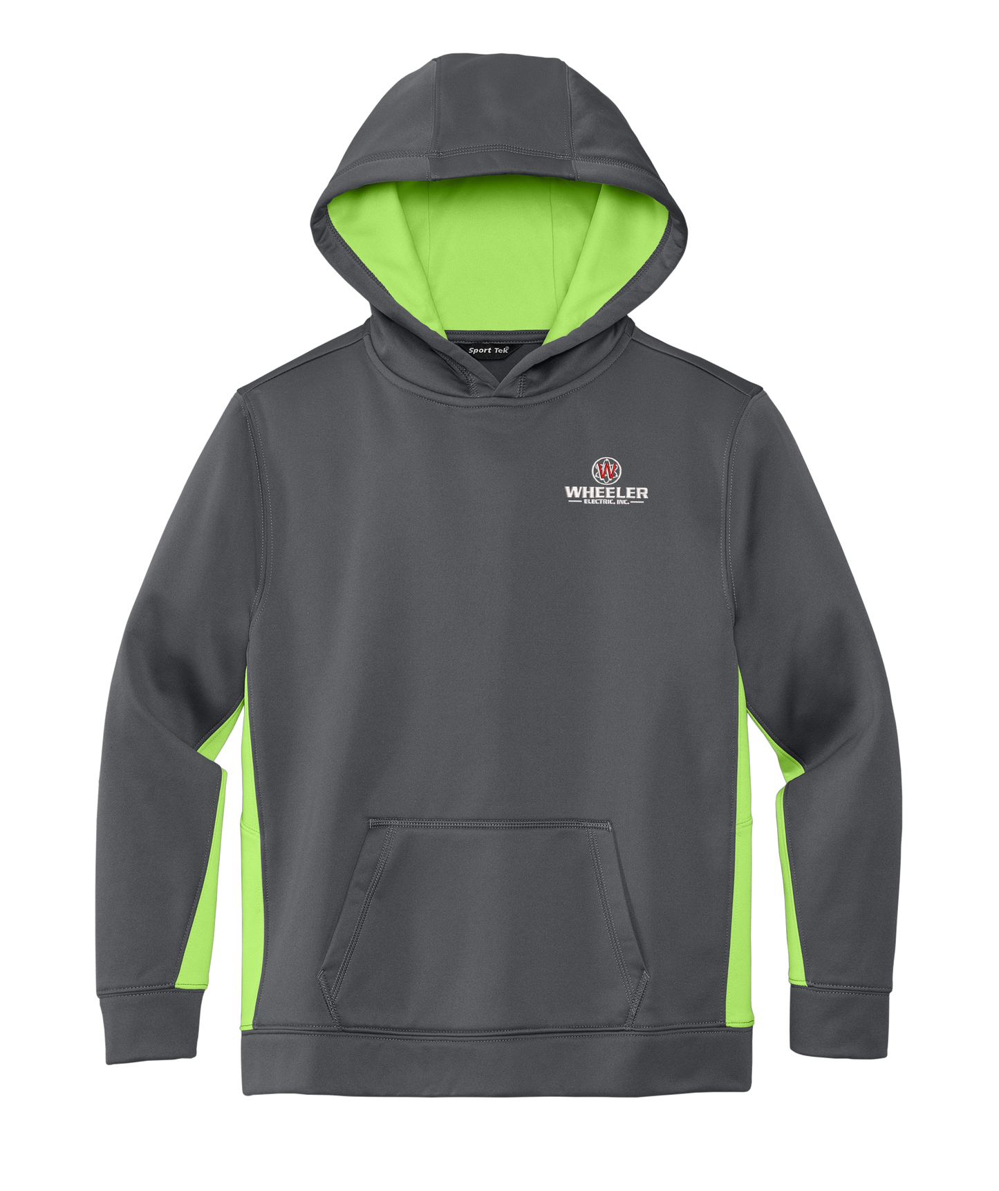 Sport-Tek Youth Sport-Wick Fleece Colorblock Hooded Pullover